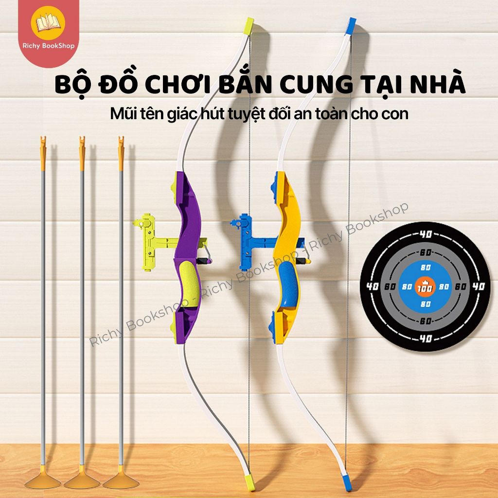 Đồ chơi bắn cung tên mũi tên giác hút an toàn Mideer Kid Archer Set