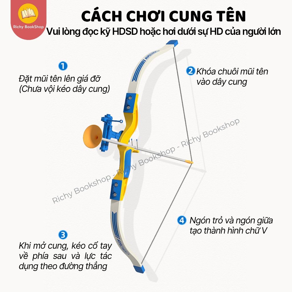 Đồ chơi bắn cung tên mũi tên giác hút an toàn Mideer Kid Archer Set