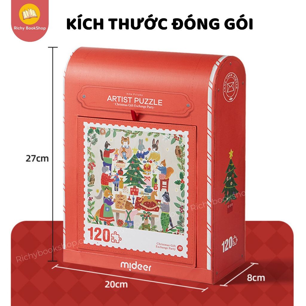 Bộ xếp hình Noel Mideer Christmas Gift box puzzle