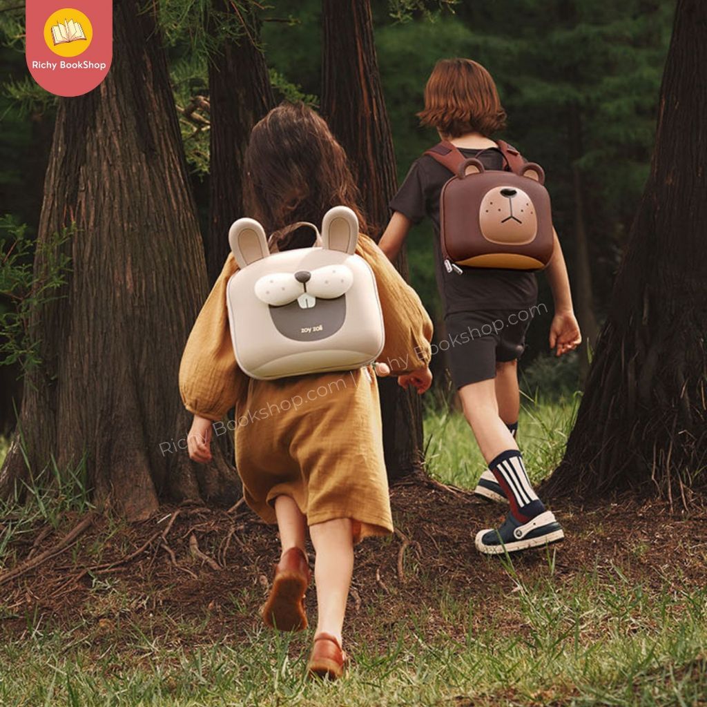 Balo Zoyzoii mã B18-B Forest Series Backpack hình động vật cho bé mẫu giáo đi học - Cặp đi học cho bé 2 3 4 5 tuổi