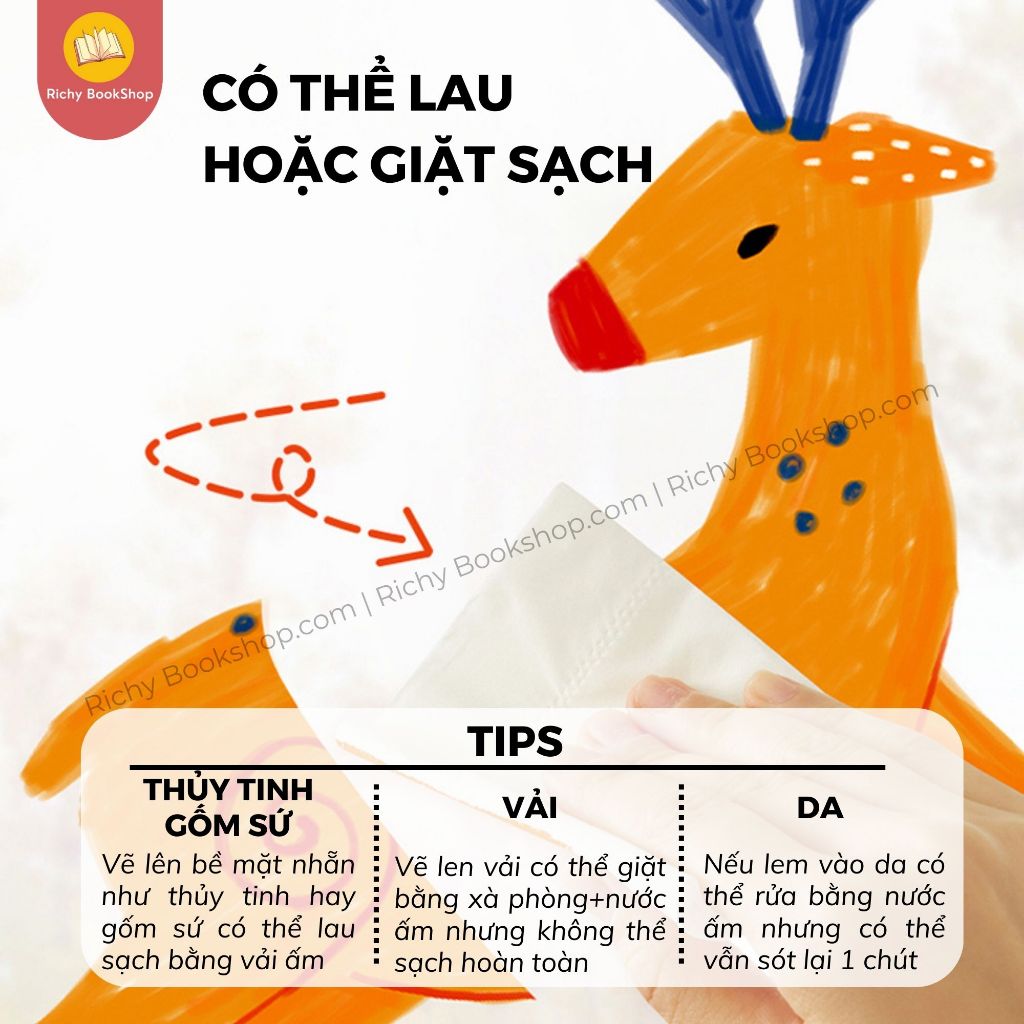 Bút dạ màu Acrylic Mideer Markers siêu mềm kèm bút dạ màu nhũ highlight