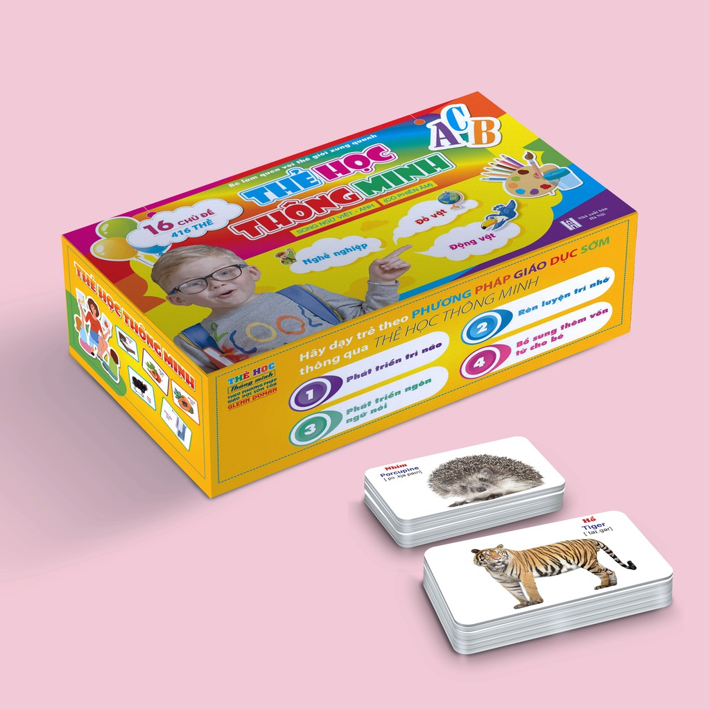 Thẻ Học Thông Minh Flashcard song ngữ Việt - Anh 16 Chủ Đề