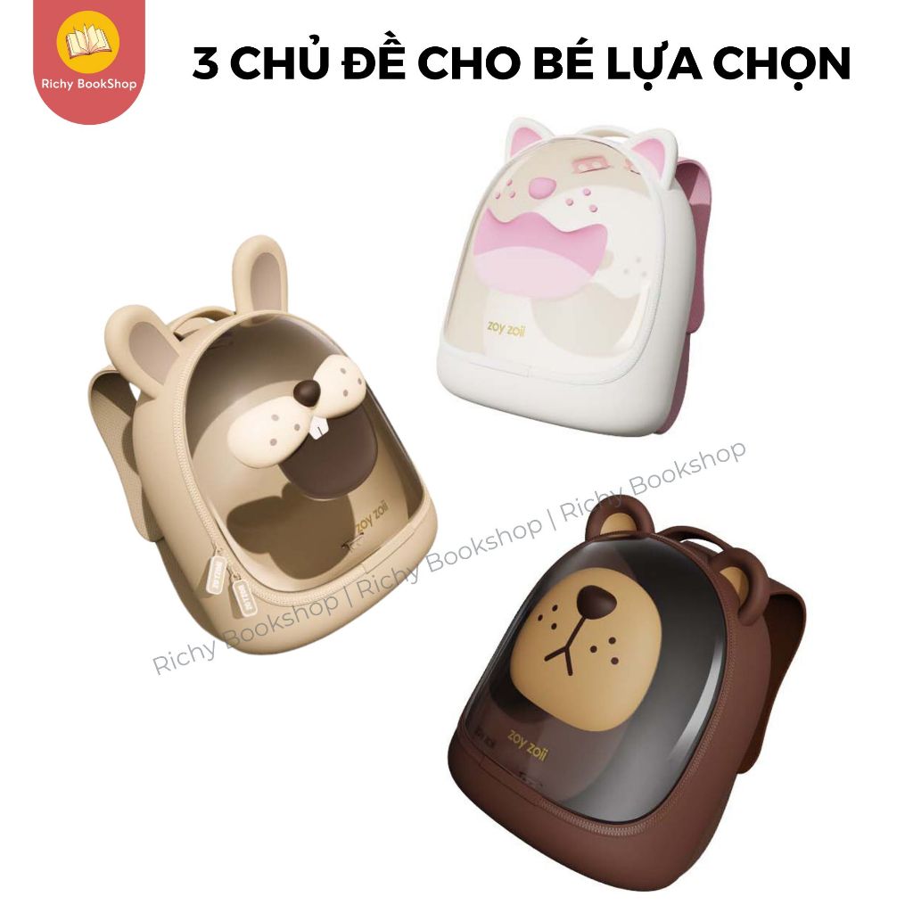 Balo Zoyzoii trong suốt Forest Bubble series Mã B52 cho bé đi học cho bé 2 3 4 5 tuổi