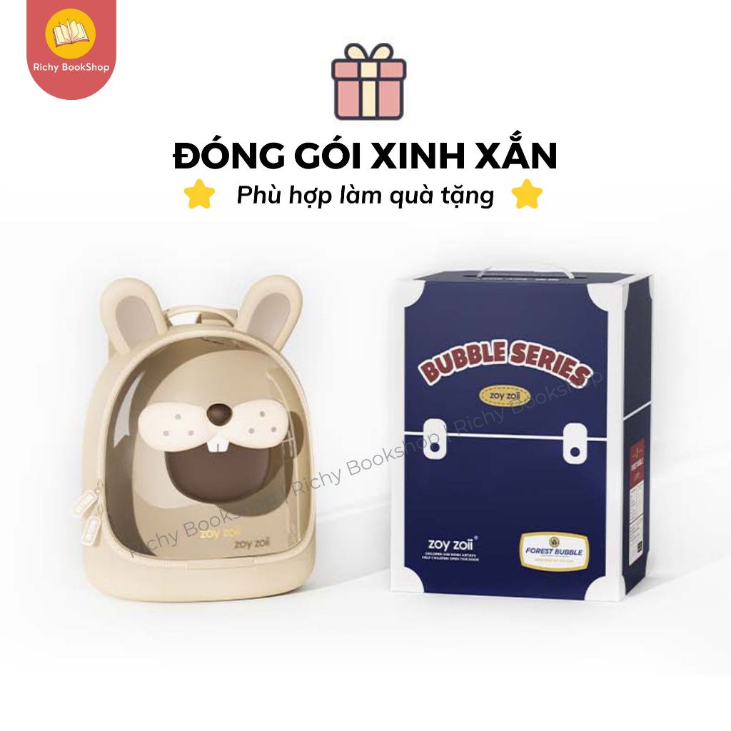 Balo Zoyzoii trong suốt Forest Bubble series Mã B52 cho bé đi học cho bé 2 3 4 5 tuổi