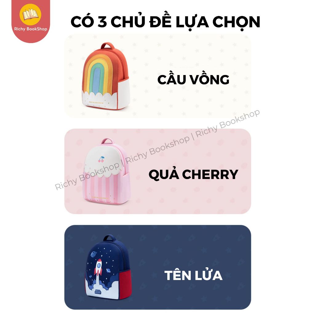 Balo đi học cho bé lớp 1, bé mầm non siêu nhẹ - Zoyzoii Series Kids Backpack Mã B19