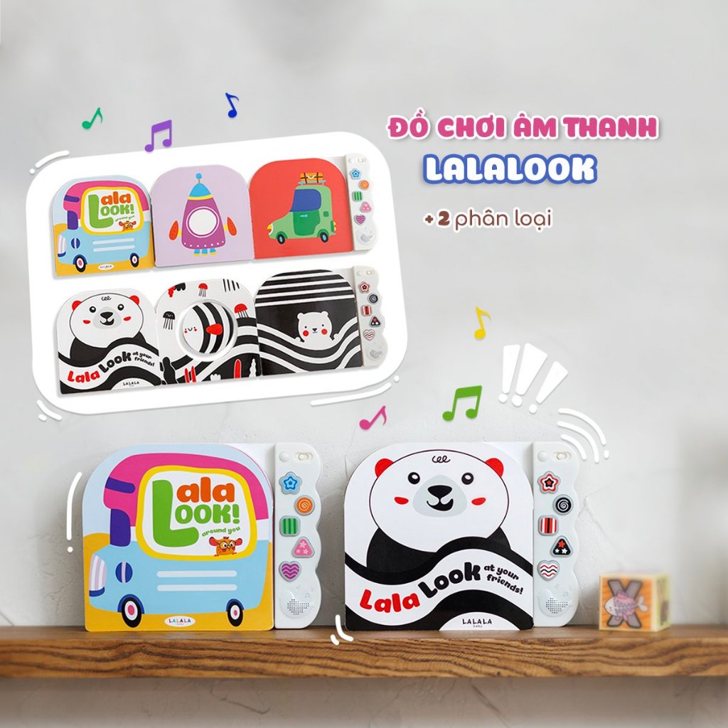 Sách âm thanh Lalalook cho bé sơ sinh 5 bài hát Lalala baby