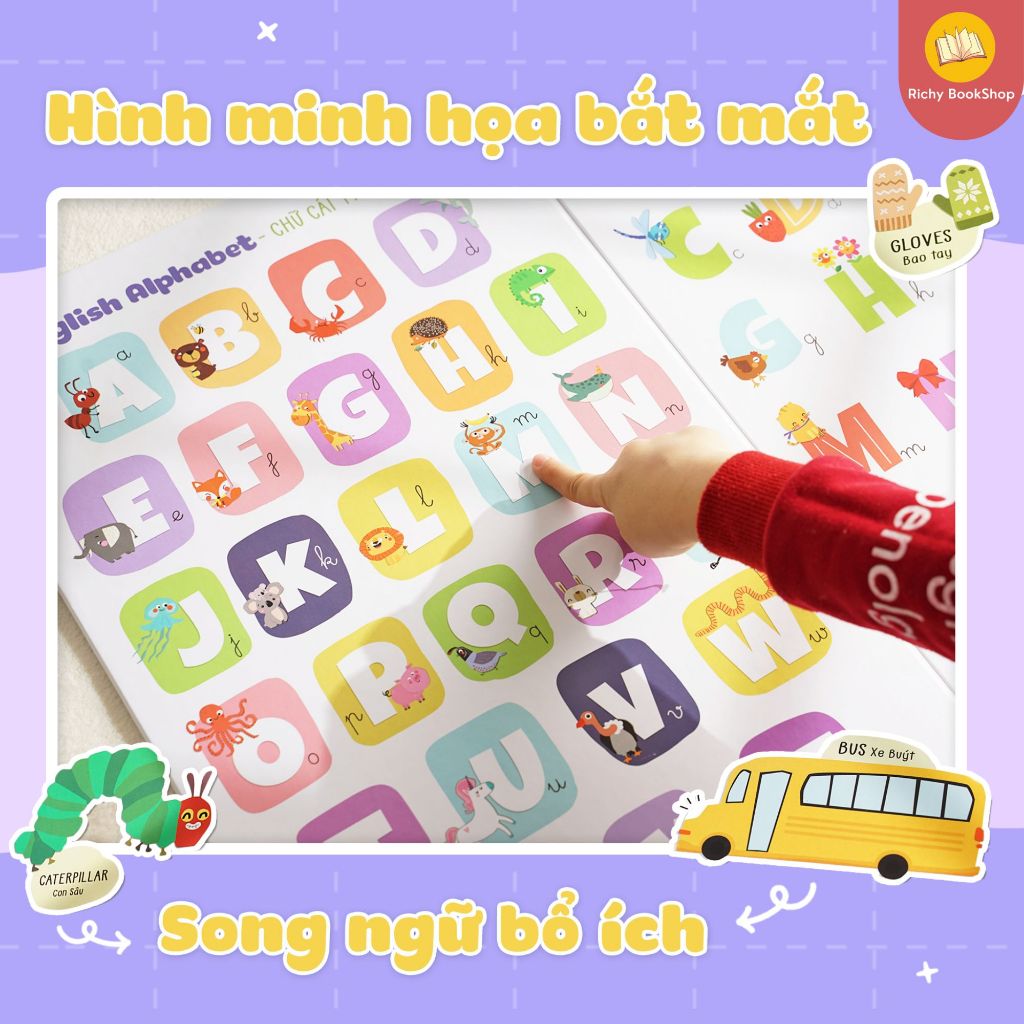 Bảng gấp chữ cái Tiếng Anh Lalala baby