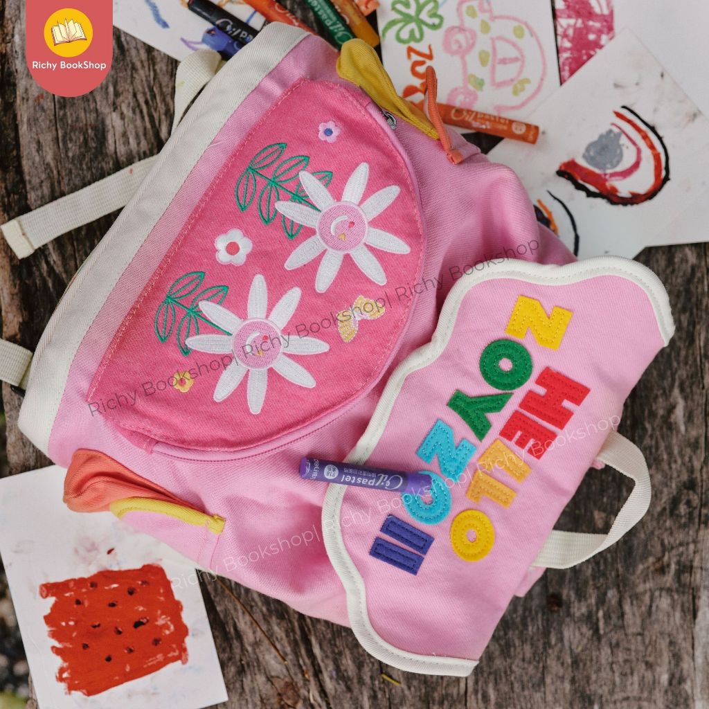 Balo mầm non cho bé Zoyzoii Exploe Denim bag mã B85