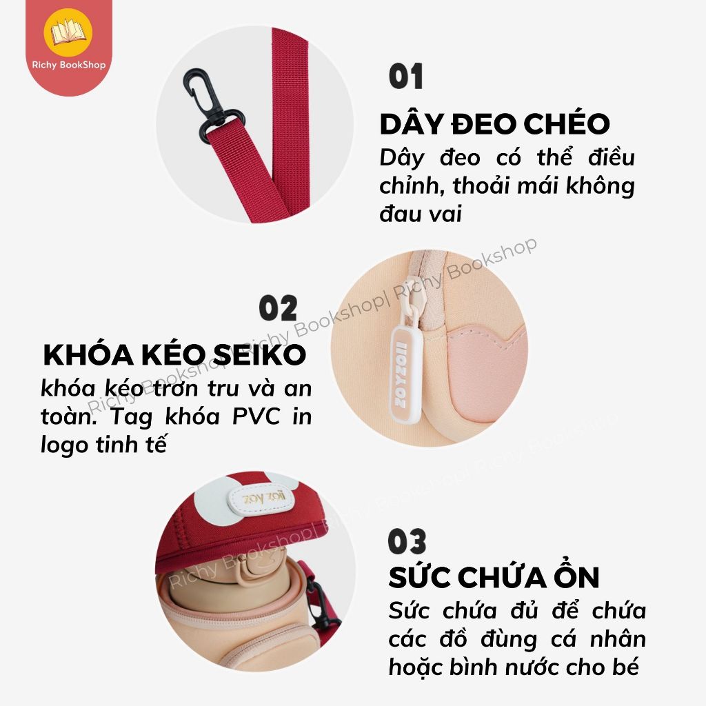 Túi đeo chéo mini thời trang cho bé Zoyzoii Mushroom bag mã B39