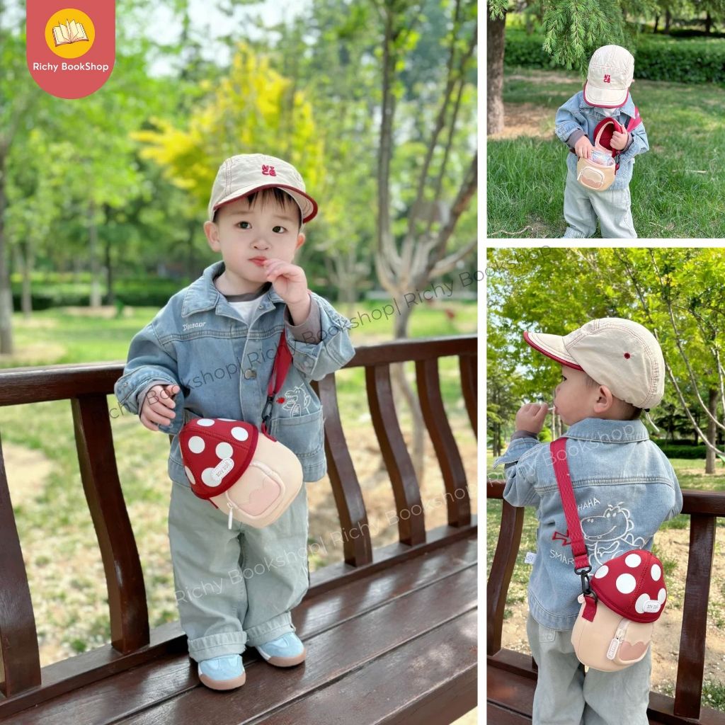 Túi đeo chéo mini thời trang cho bé Zoyzoii Mushroom bag mã B39