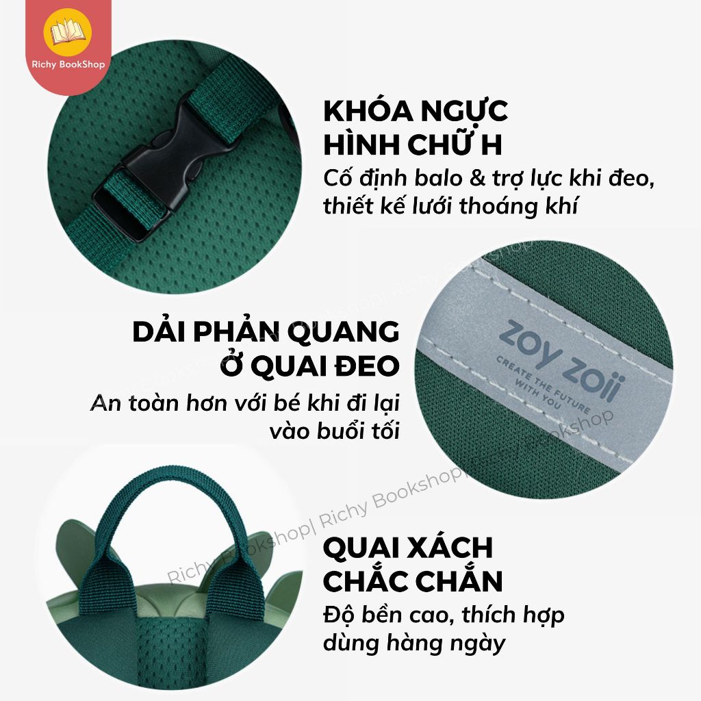 Balo đi học cho bé mầm non Zoyzoii Discovery series hat bag mã B80