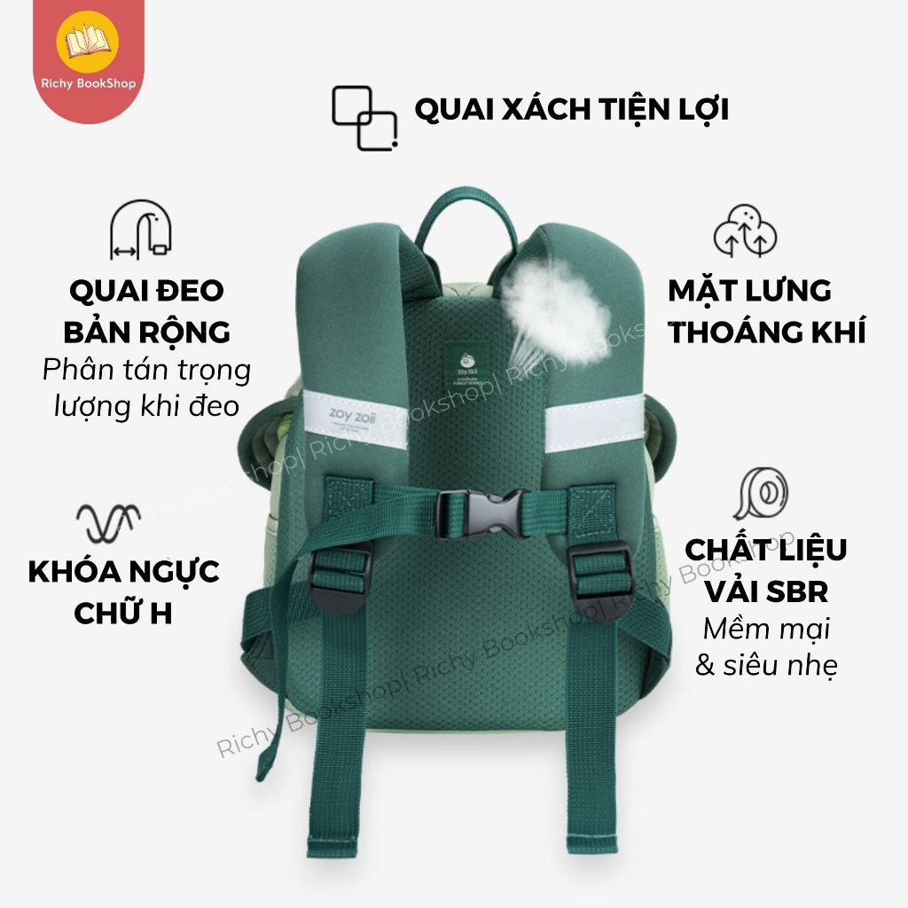 Balo đi học cho bé mầm non Zoyzoii Discovery series hat bag mã B80