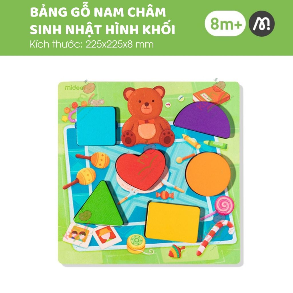 Bảng Ghép Hình Núm Gỗ Cao Cấp Cho Bé - Mideer Wooden Peg Puzzles