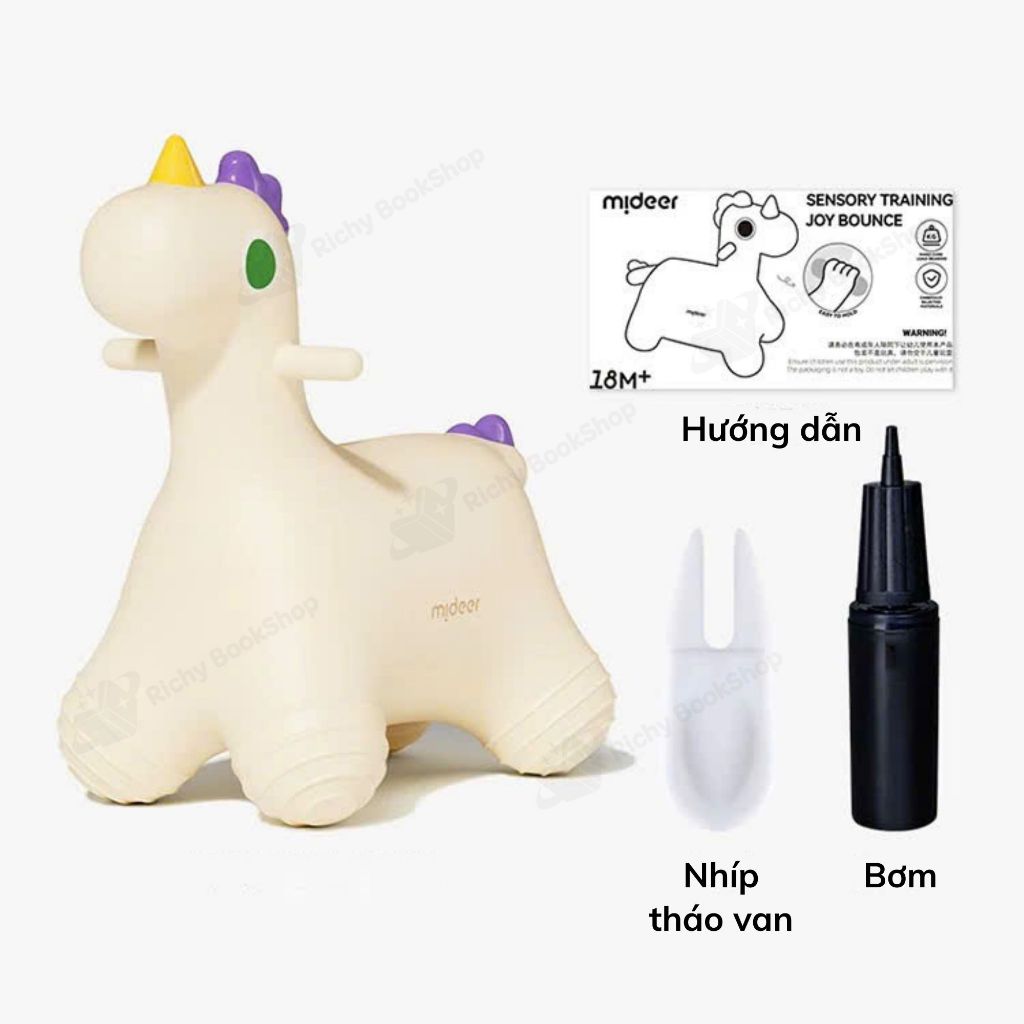 Thú nhún cho bé loại to bơm hơi Mideer Sensory Training Joy Bounce Jumper Pony