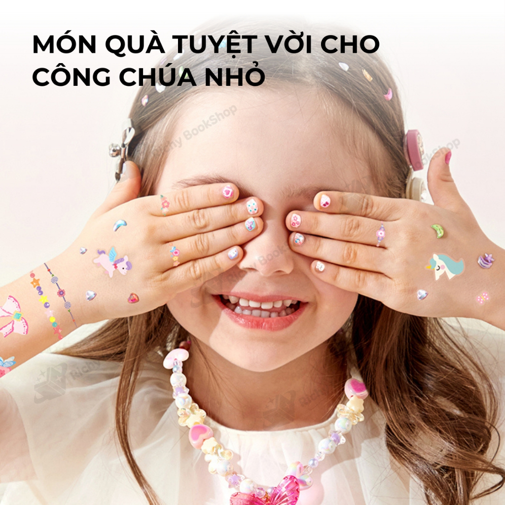 Hình xăm, sticker dán móng tay cho bé gái Mideer Garden Fairy Dress Up Sticker Pack 1000 miếng