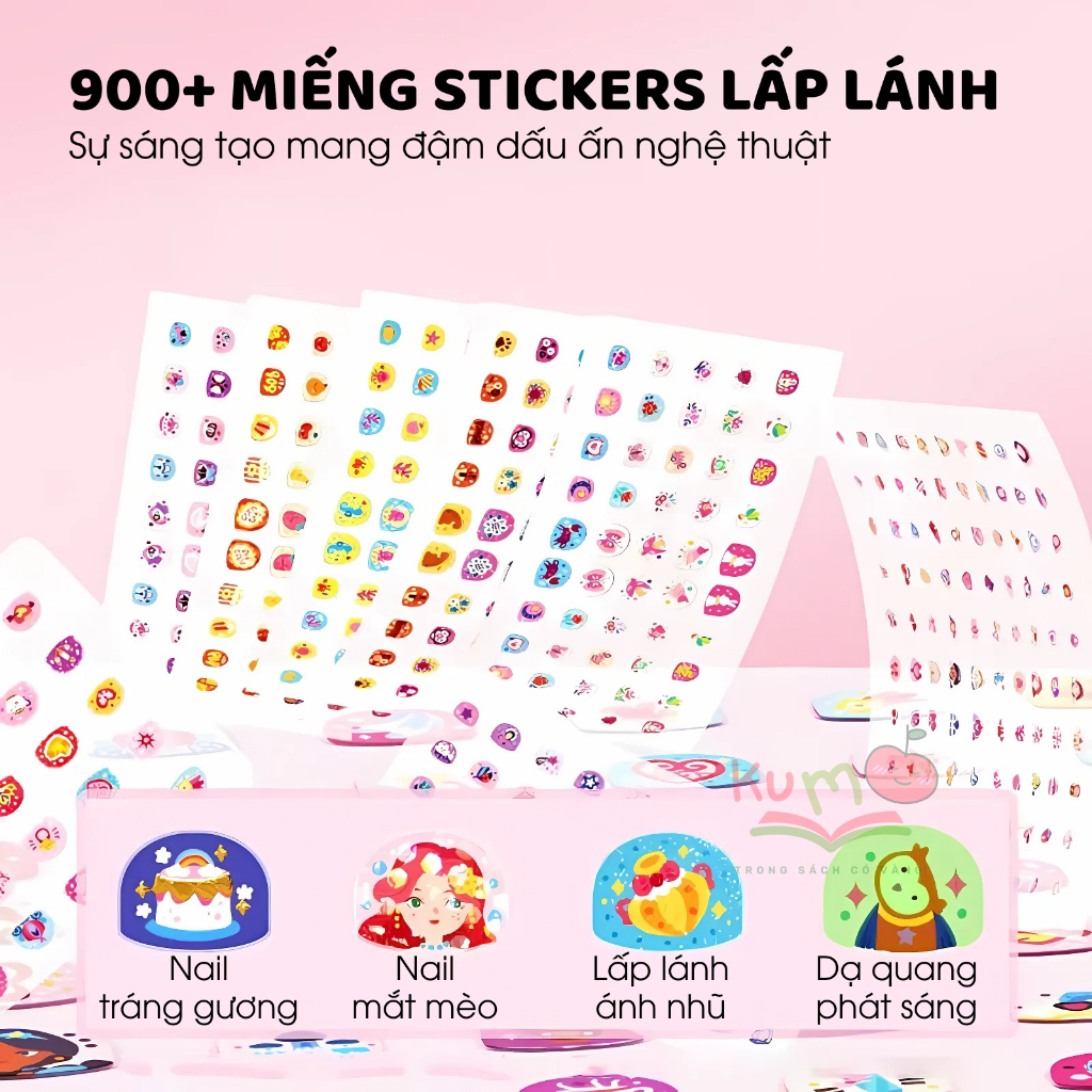 Hình Dán Móng Tay Giả Sành Điệu Cho Bé Gái - Mideer Nail stickers