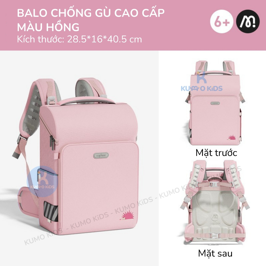 Balo chống gù cho bé tiểu học Mideer 3D Waist Relief Backpack