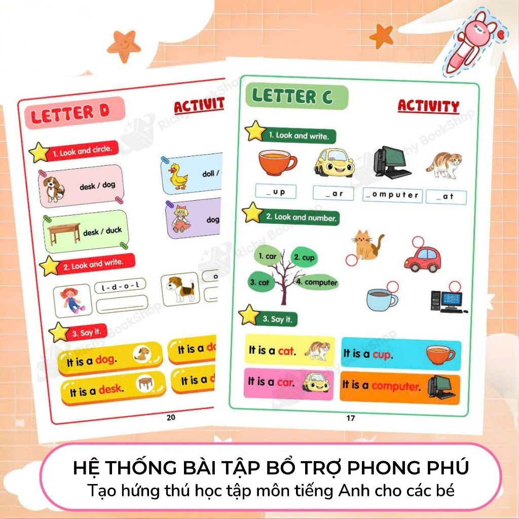 Sách - Luyện viết từ vựng Phonics Writing & Artivities 1 (Tài liệu bổ trợ Oxford phonic world)