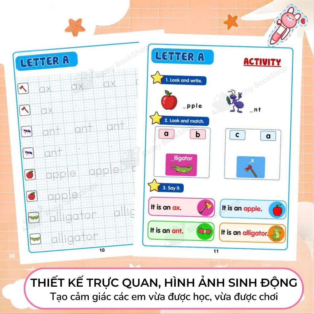 Sách - Luyện viết từ vựng Phonics Writing & Artivities 1 (Tài liệu bổ trợ Oxford phonic world)