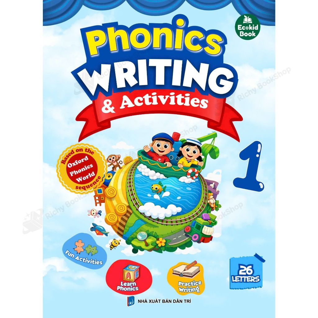 Sách - Luyện viết từ vựng Phonics Writing & Artivities 1 (Tài liệu bổ trợ Oxford phonic world)