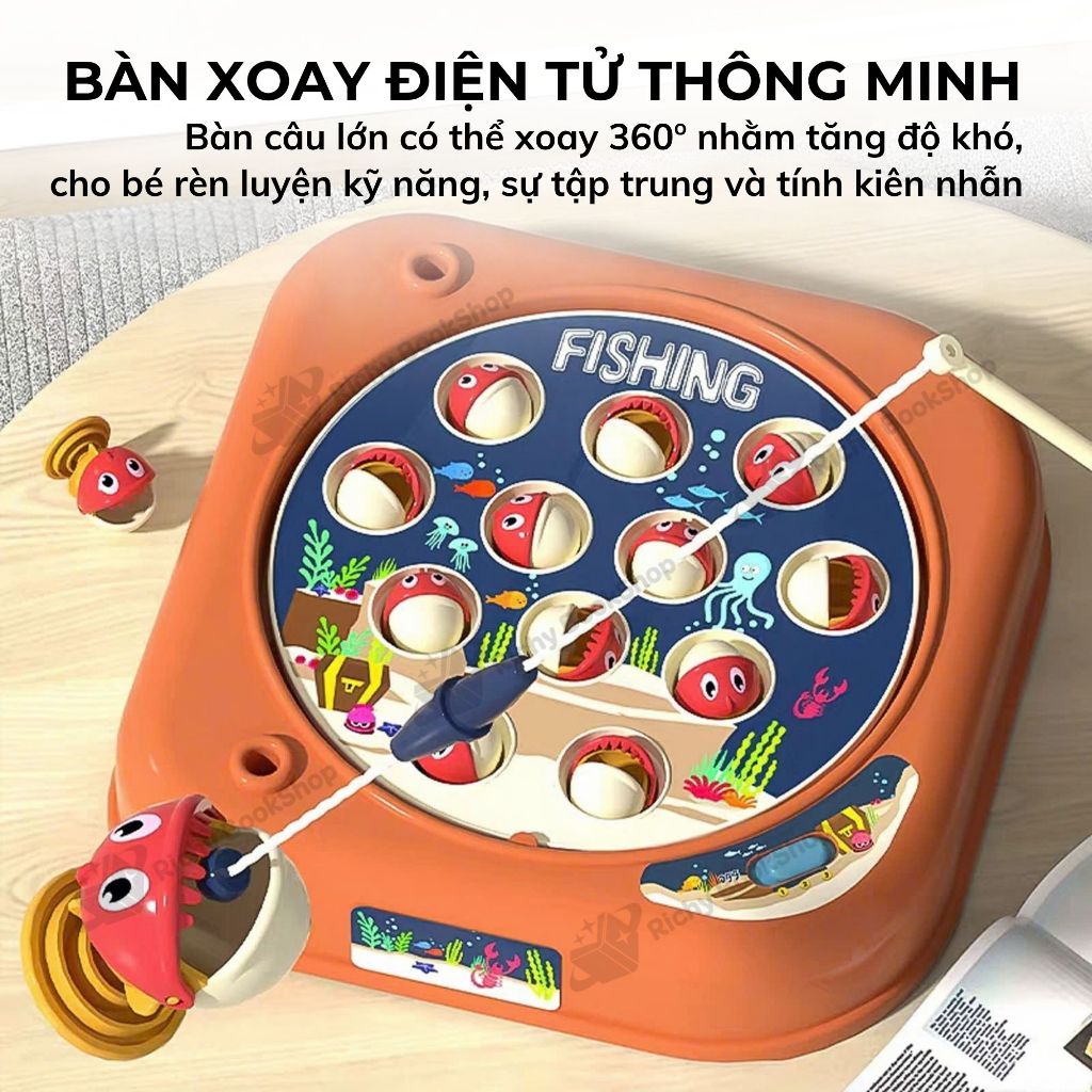 Đồ chơi câu cá mini cho bé phát nhạc chính hãng Goodway Happy Fishing Game - Đồ chơi giải trí vui nhộn