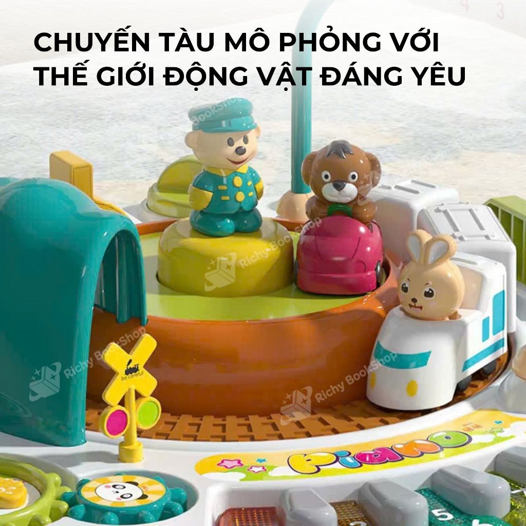 Đồ chơi Montessori bàn bận rộn cho bé có phát nhạc chính hãng Goodway đa năng cho bé có thể gấp gọn