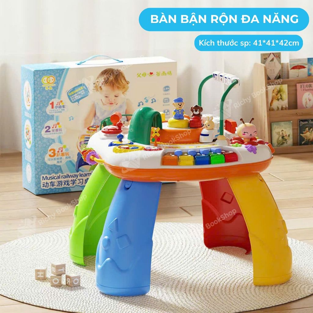 Đồ chơi Montessori bàn bận rộn cho bé có phát nhạc chính hãng Goodway đa năng cho bé có thể gấp gọn
