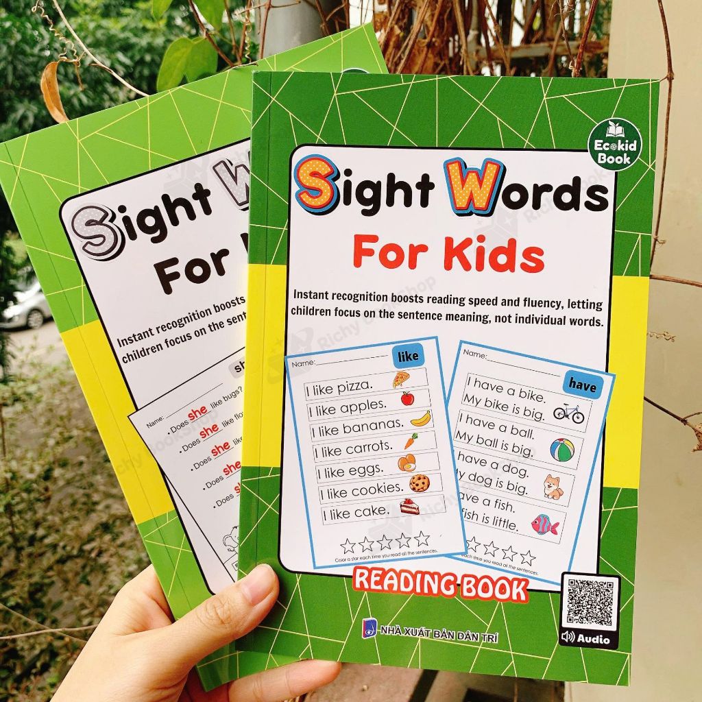 Sách - Bộ đôi Sight Words For Kids cho bé tập đọc, luyện từ