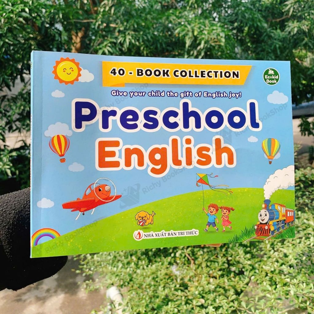 Sách - Preschool English - Tiếng Anh Mầm Non in gộp 40 chủ đề - Tặng file nghe