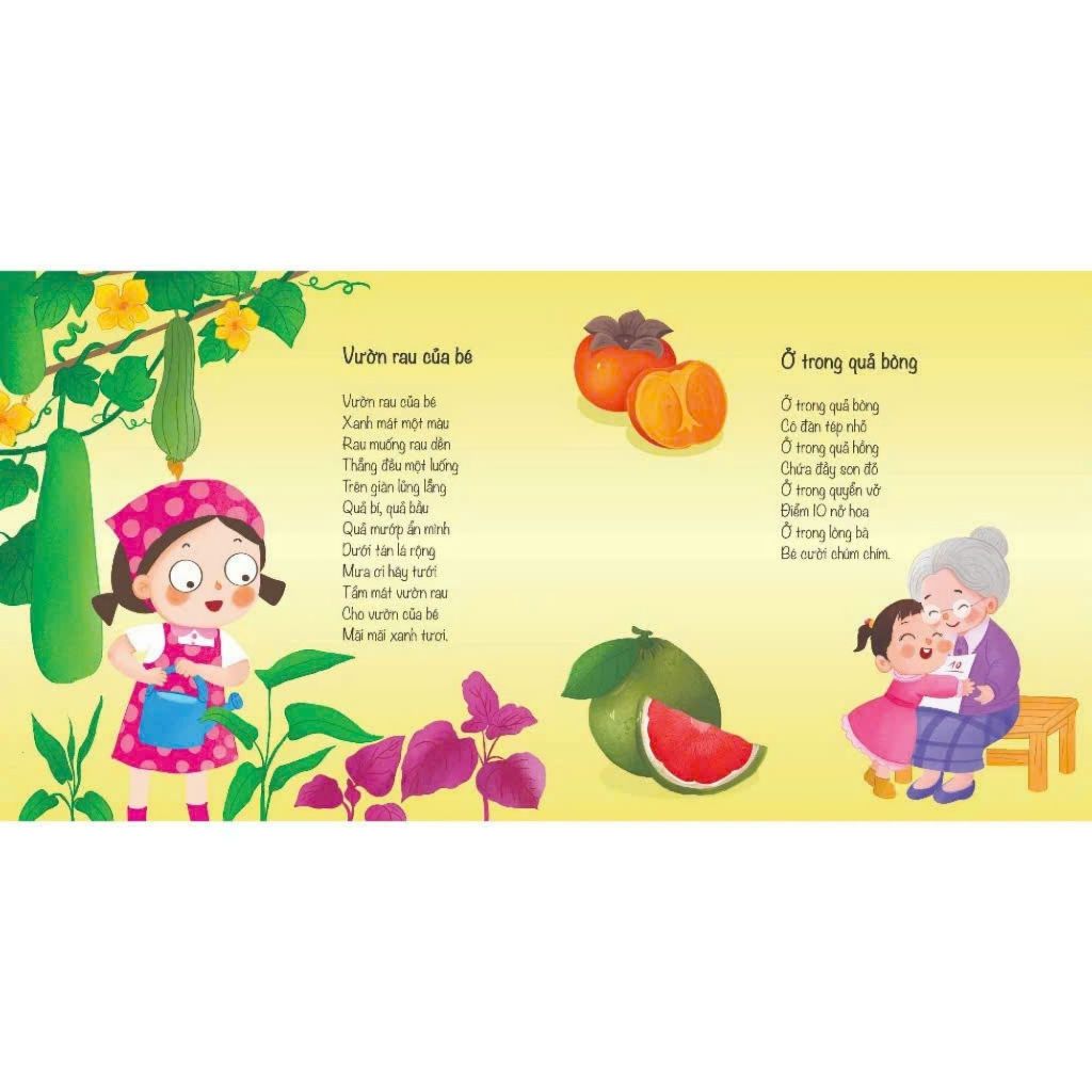 Sách - Thơ hay Cho Bé Học Nói-Giúp Bé Phát triển IQ,EQ-Các Con Vật Đáng Yêu-Cây Hoa Trong Vườn-Những Chiếc Xe Ngộ Nghĩnh