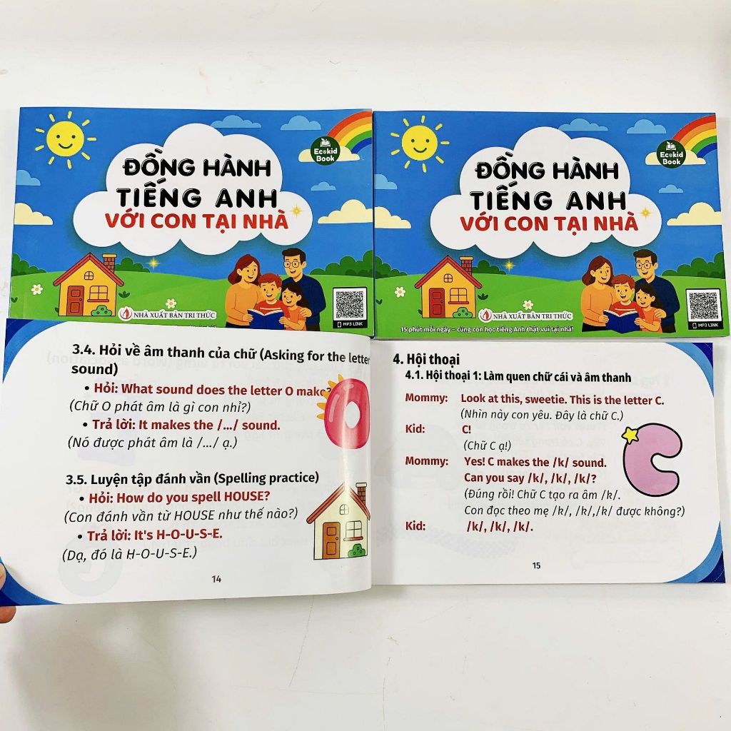 Sách - Đồng Hành Tiếng Anh với con tại nhà - Tặng file nghe