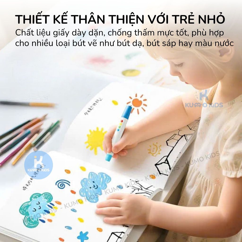 Sách Vẽ Sáng Tạo Cho Bé Mideer Inspire Blank Sketchbook Sách Tô Màu DIY Phát Triển Trí Tưởng Tượng 3 Tuổi+