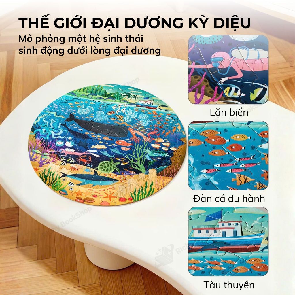 Ghép Hình Cho Bé 150 Mảnh Mideer Round Puzzle Đồ Chơi Trí Tuệ Puzzle Hình Tròn 5 Tuổi+