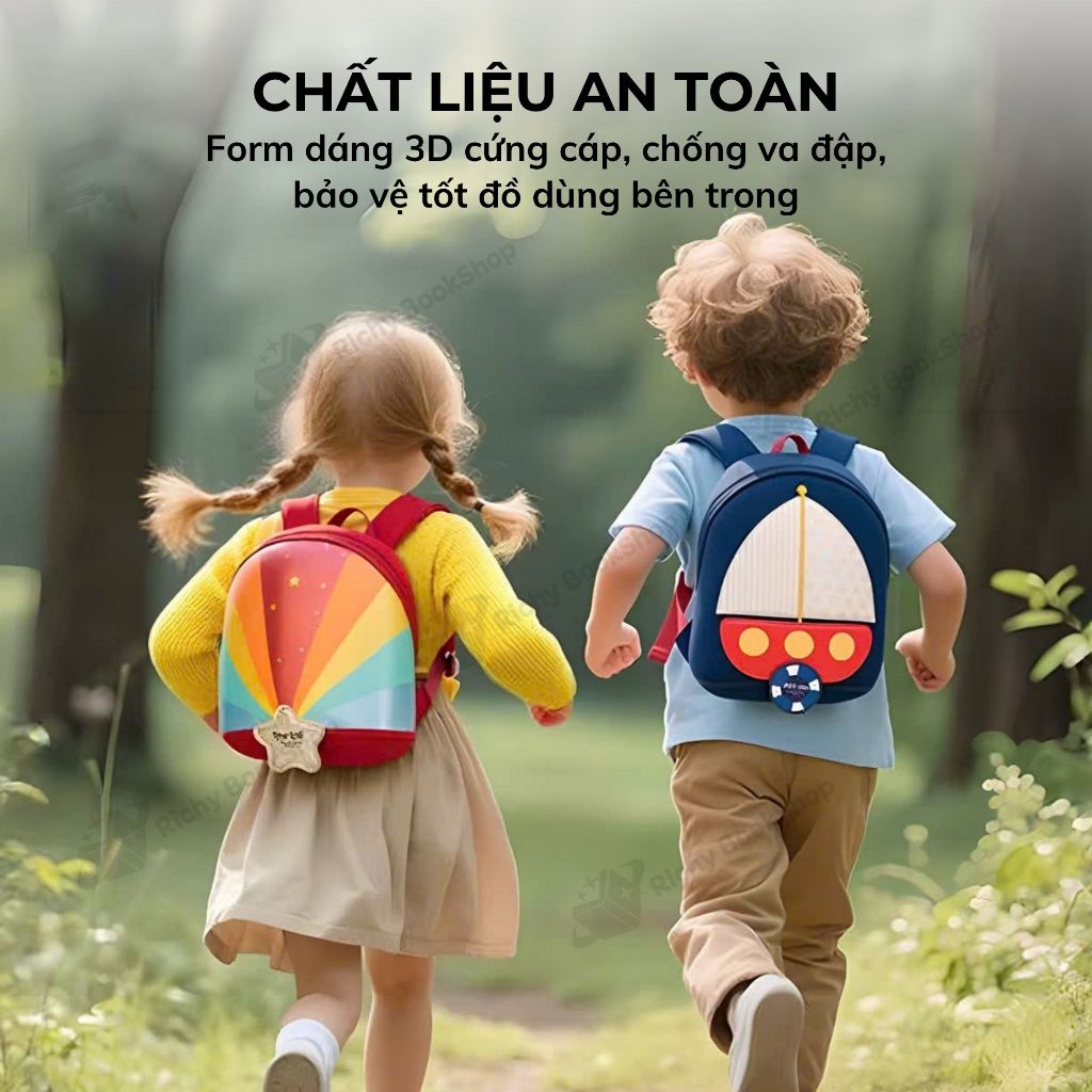 Balo Mầm Non Zoyzoii B79, Balo Siêu Nhẹ Cho Bé Đi Học Mẫu Giáo Bé Trai Bé Gái