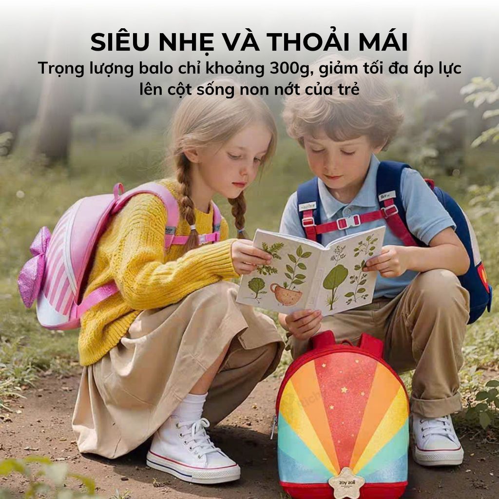 Balo Mầm Non Zoyzoii B79, Balo Siêu Nhẹ Cho Bé Đi Học Mẫu Giáo Bé Trai Bé Gái