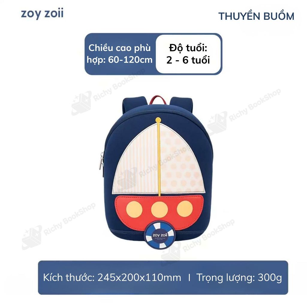 Balo Mầm Non Zoyzoii B79, Balo Siêu Nhẹ Cho Bé Đi Học Mẫu Giáo Bé Trai Bé Gái