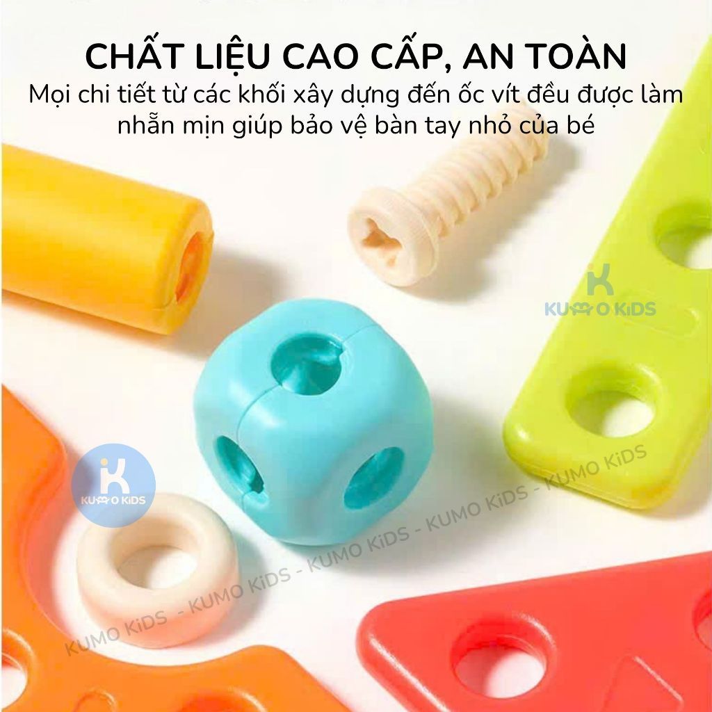 Bộ Lắp Ráp Ốc Vít Mideer Đồ Chơi Máy Vặn Vít Điện DIY Mô Hình 3D Cho Bé 6 Tuổi+