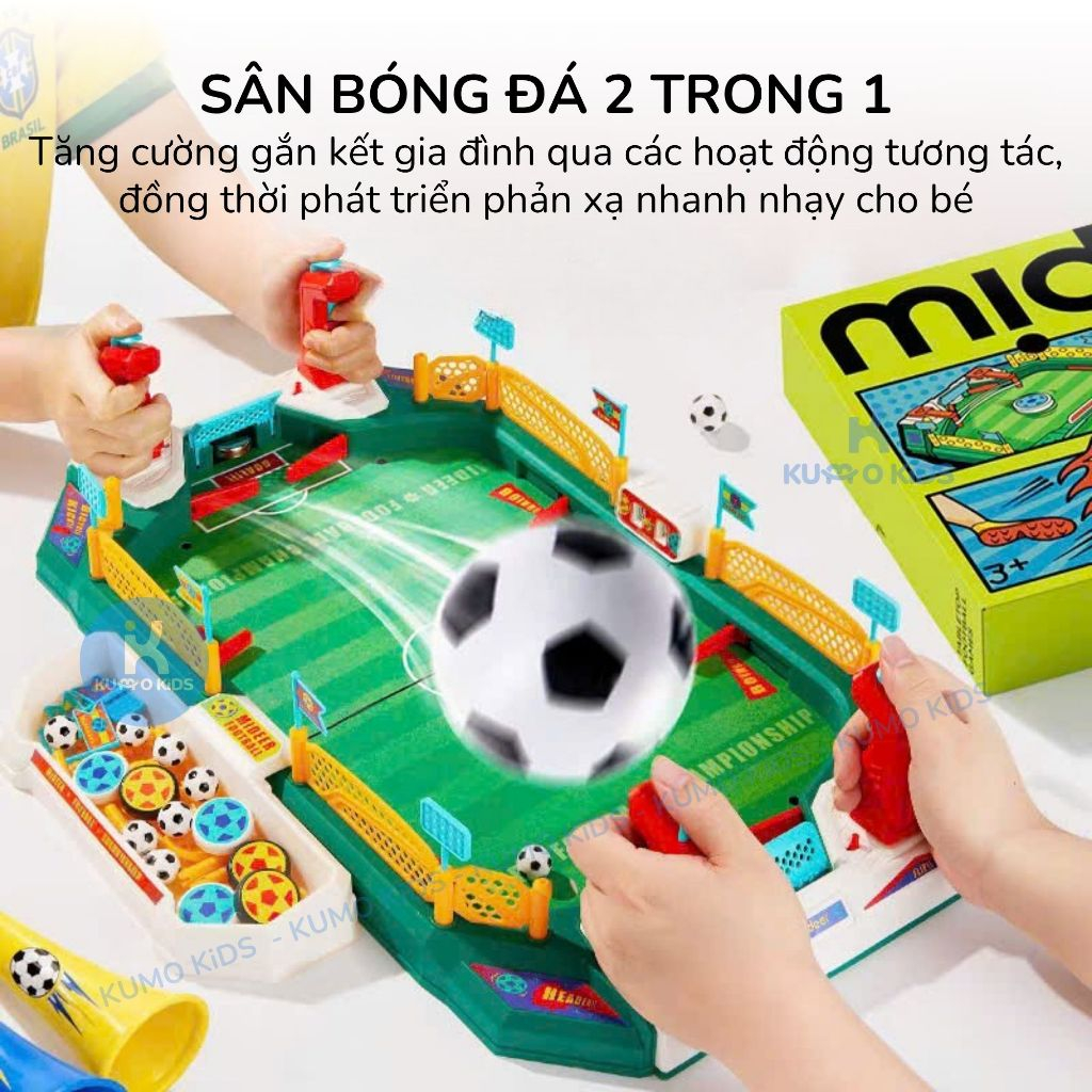 Sân Bóng Đá Mini 2 Trong 1 Mideer, Bàn Bóng Đá Đối Kháng Pinball Trò Chơi 2 Người Cho Bé 3 Tuổi+