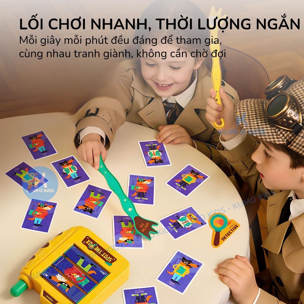 Đồ Chơi Thám Tử Cho Bé Mideer Catch the Culprit Fox, Trò Chơi Truy Tìm Nghi Phạm Rèn Quan Sát Phản Xạ Từ 3 Tuổi