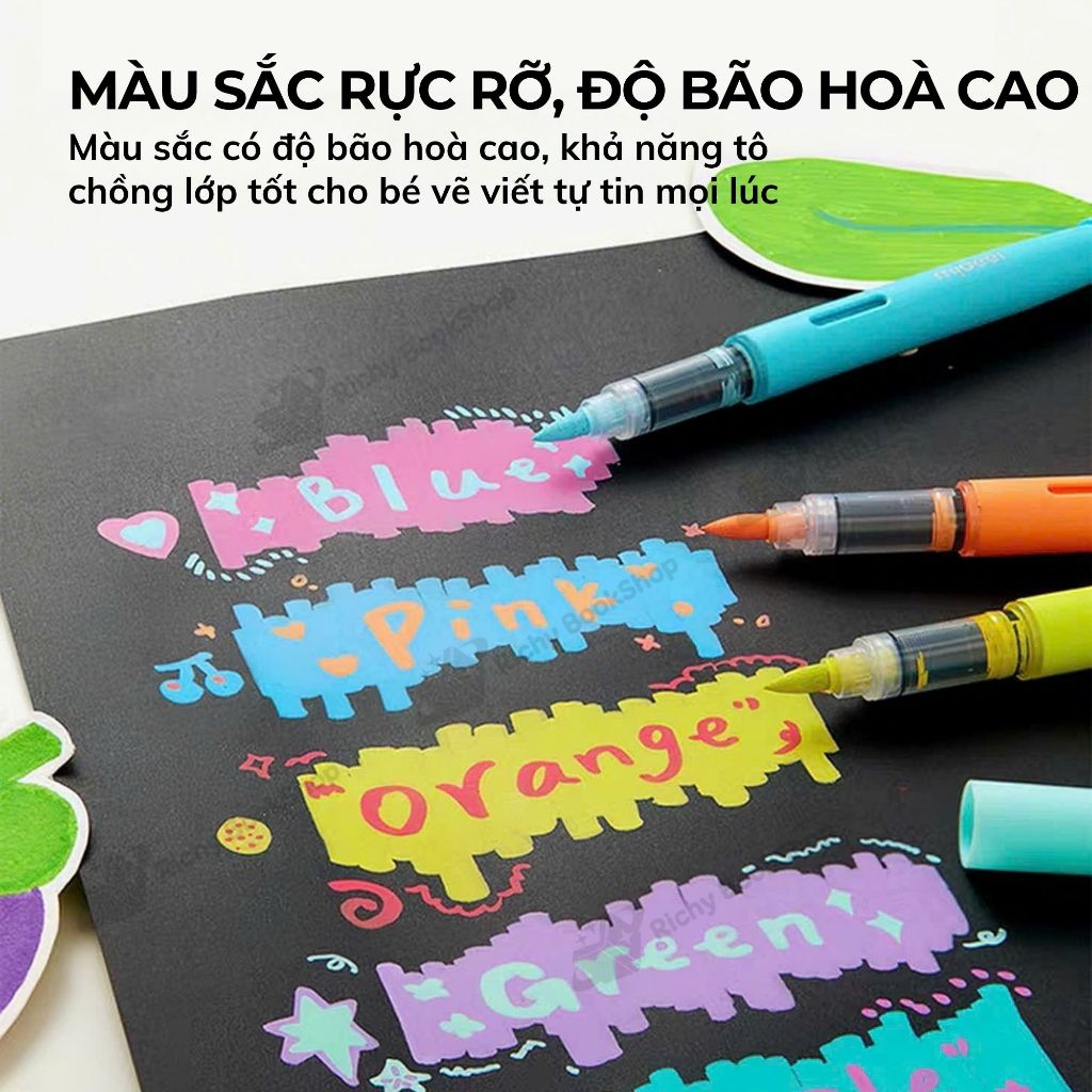 Màu dạ nước Acrylic Markers Mideer, bút màu nước dạng lỏng Mideer Straight Liquid Acrylic Marker