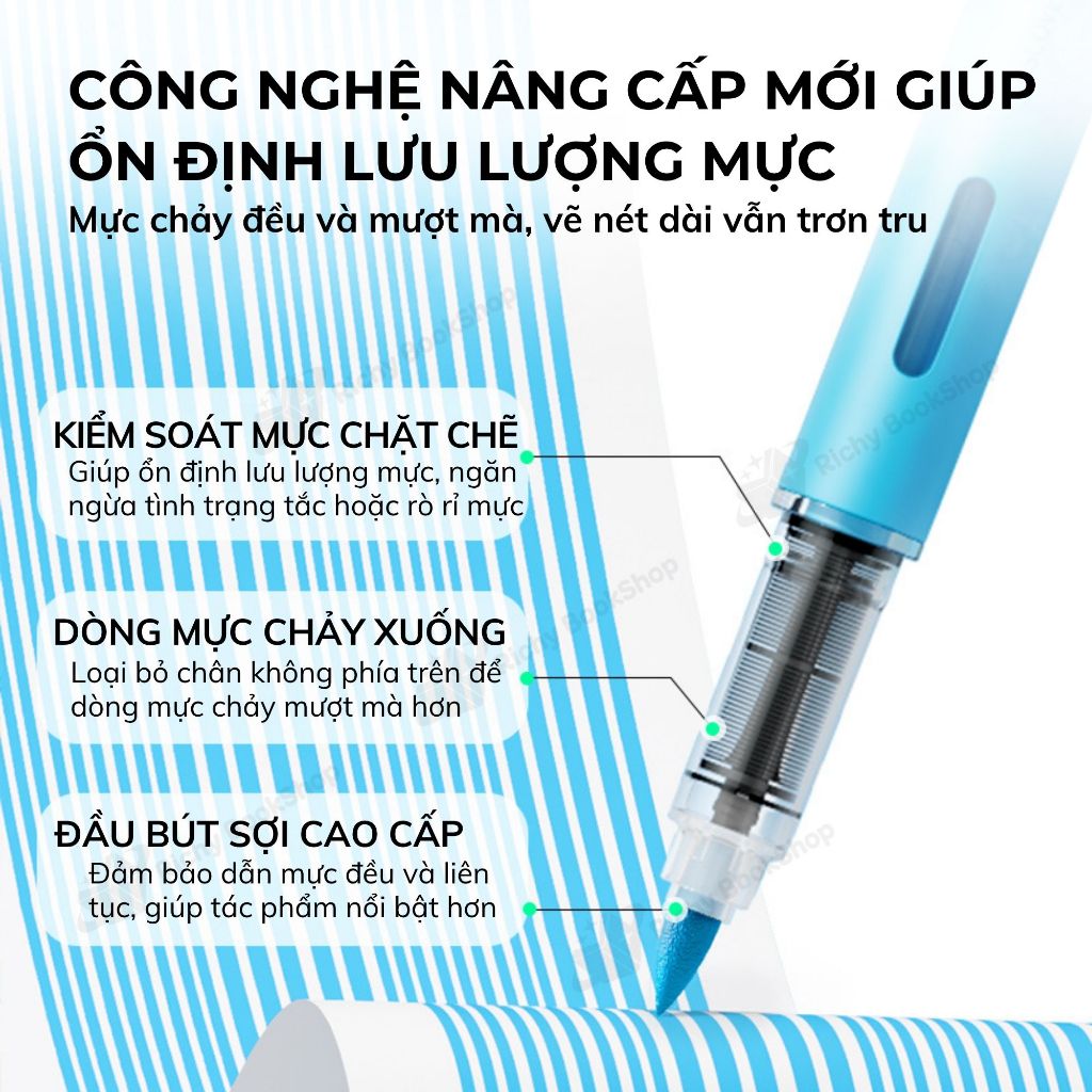 Màu dạ nước Acrylic Markers Mideer, bút màu nước dạng lỏng Mideer Straight Liquid Acrylic Marker