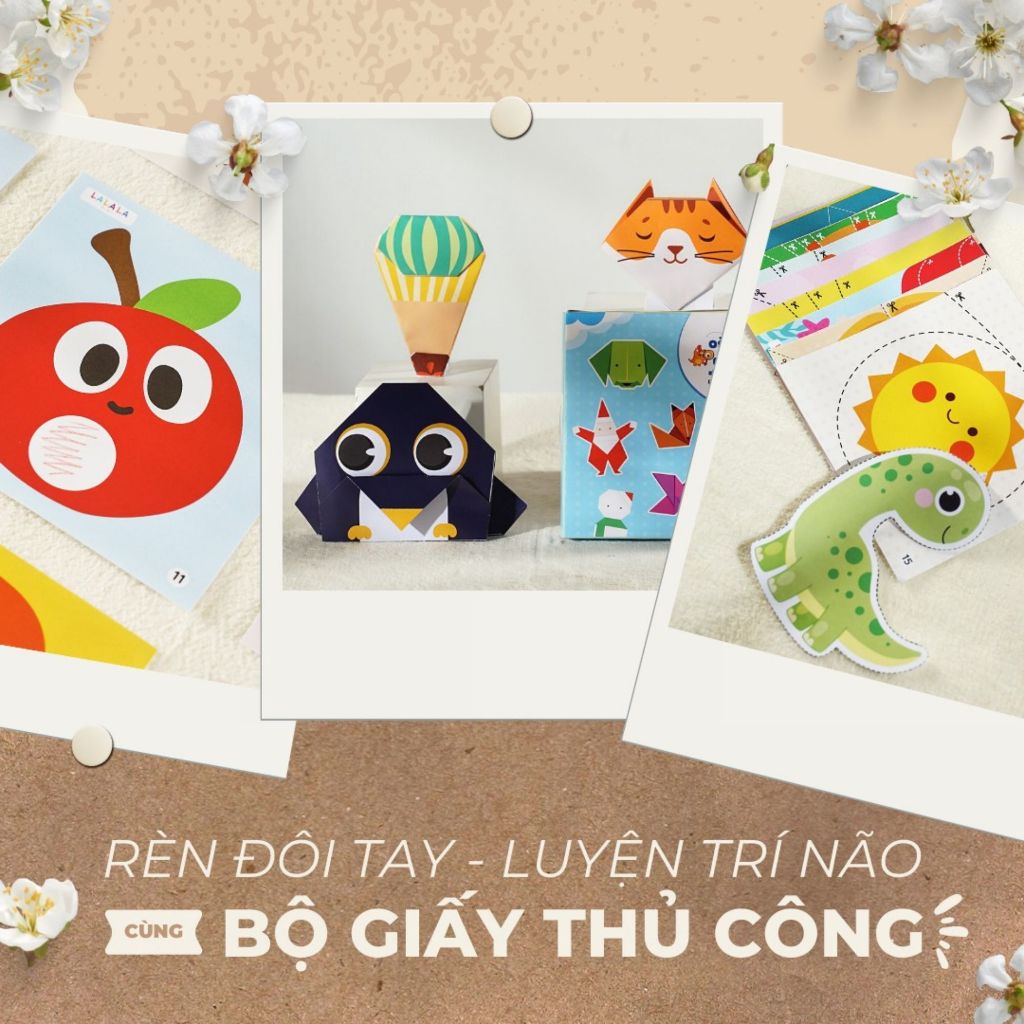 Bộ đồ chơi thủ công đa kỹ năng luyện vận động tinh theo phương pháp Montessori Tay khéo não tinh Lalala Baby