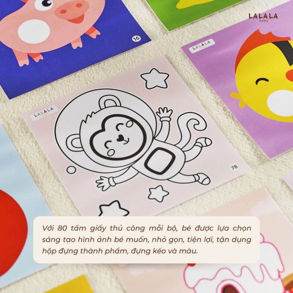 Bộ đồ chơi thủ công đa kỹ năng luyện vận động tinh theo phương pháp Montessori Tay khéo não tinh Lalala Baby