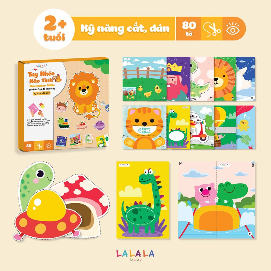 Bộ đồ chơi thủ công đa kỹ năng luyện vận động tinh theo phương pháp Montessori Tay khéo não tinh Lalala Baby