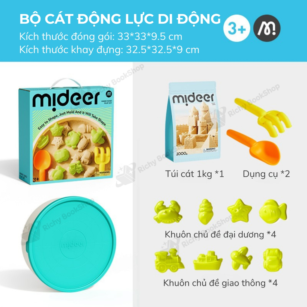 Cát Động Lực Cho Bé - Mideer Magic Sand Play Set Kinetic Sand