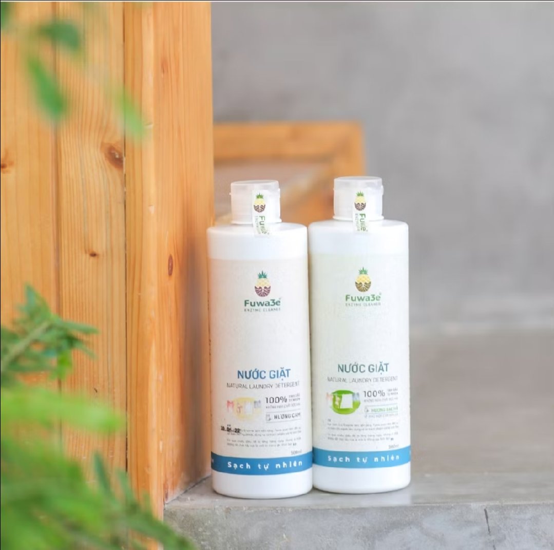 Nước giặt Fuwa3e Hộp 3 lít mua 2 tặng 1 rửa chén  + nước xúc miệng Vietherb
