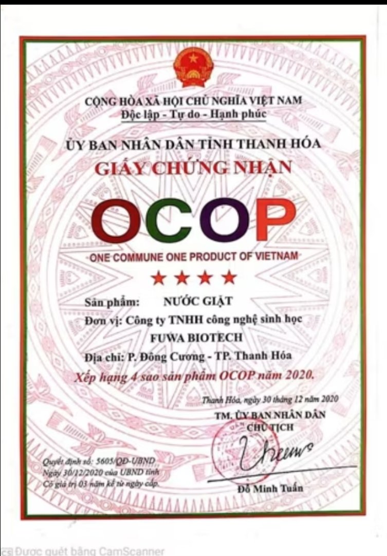 Nước giặt Fuwa3e Hộp 3 lít mua 2 tặng 1 rửa chén  + nước xúc miệng Vietherb