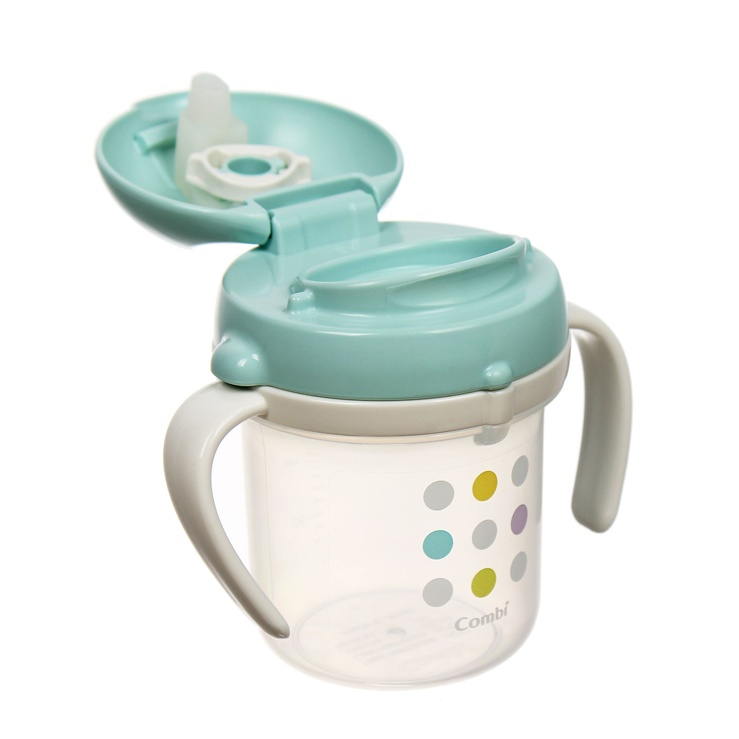 Bình tập uống nước chấm bi bước 3 Combi