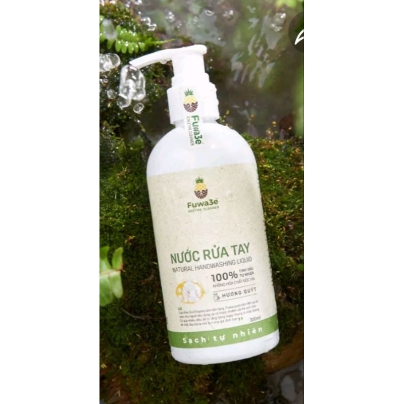 Nước rửa tay hữu cơ Fuwa3e 300ml / chai triết 1lít
