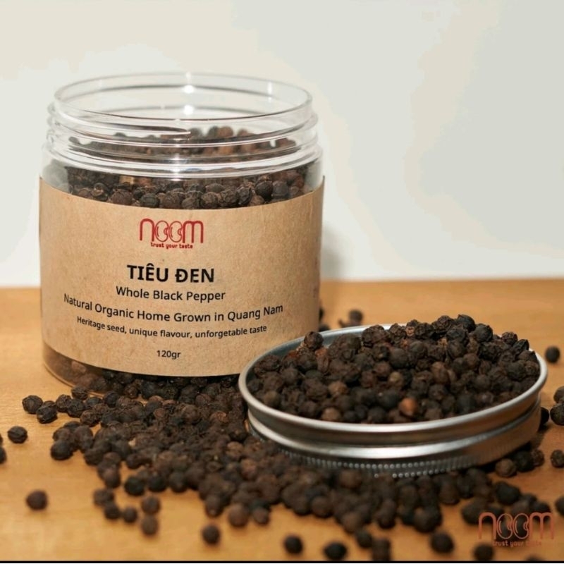 Hạt tiêu đen hữu cơ tự nhiên Noom 120g